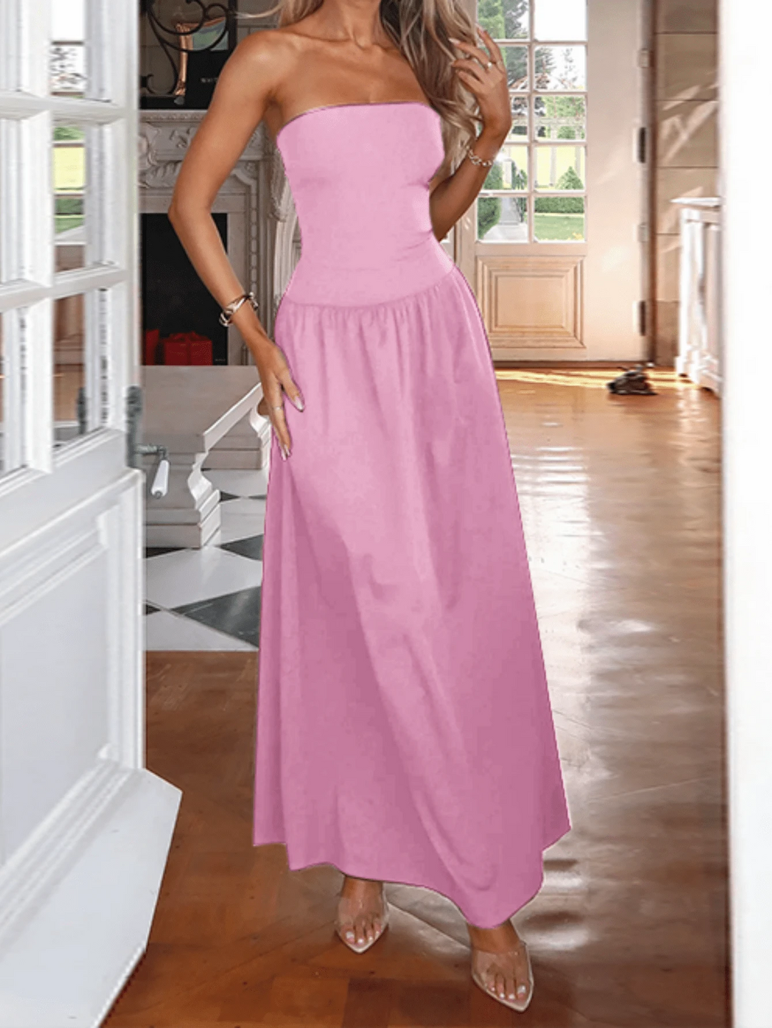 Rochie maxi SHEIN, roz