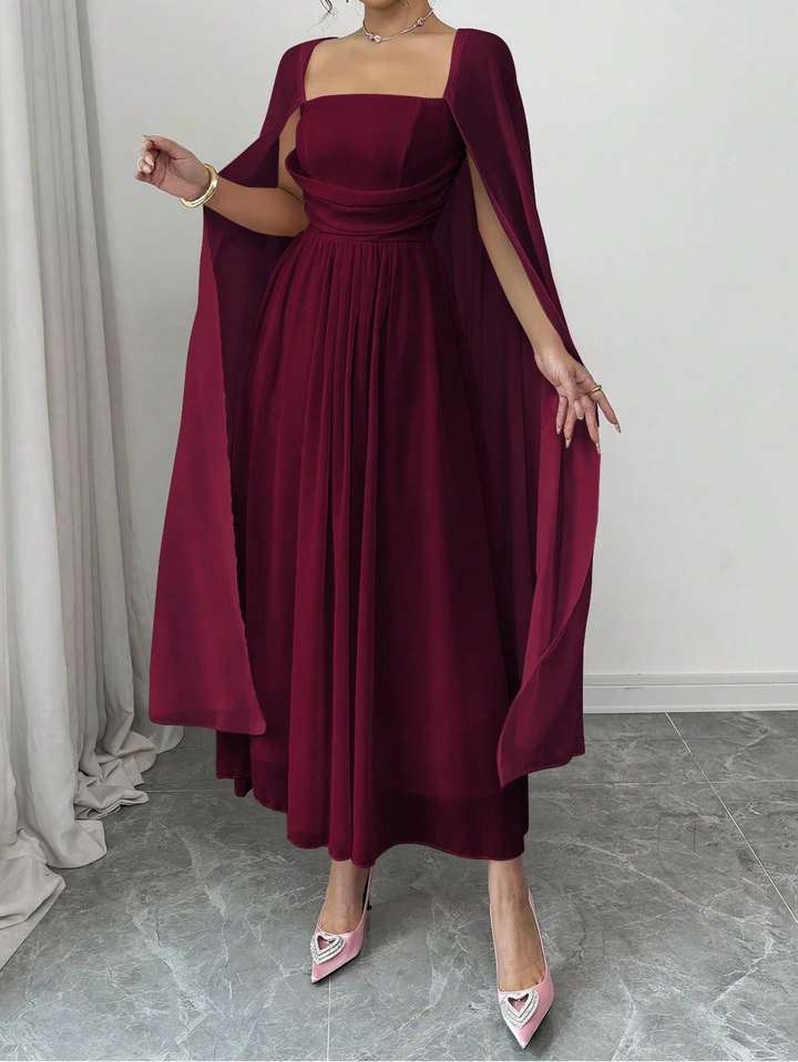 SHEIN Maxi ruha, bordó