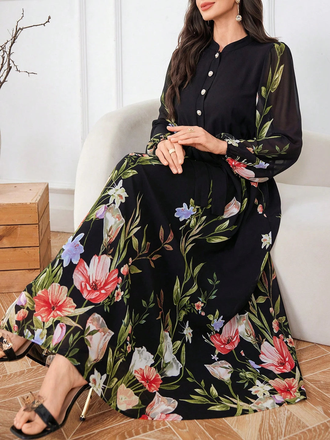 Rochie maxi SHEIN, negru
