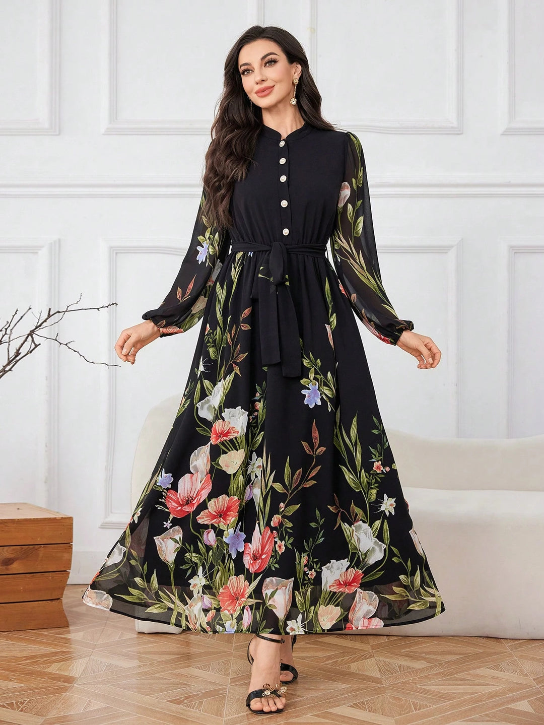 Rochie maxi SHEIN, negru