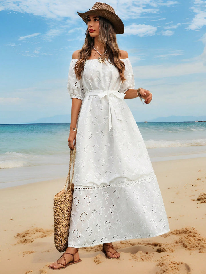 Rochie maxi SHEIN, alb