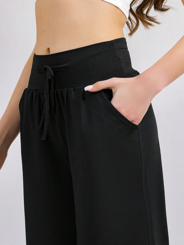 Pantaloni 3/4 SHEIN, negru