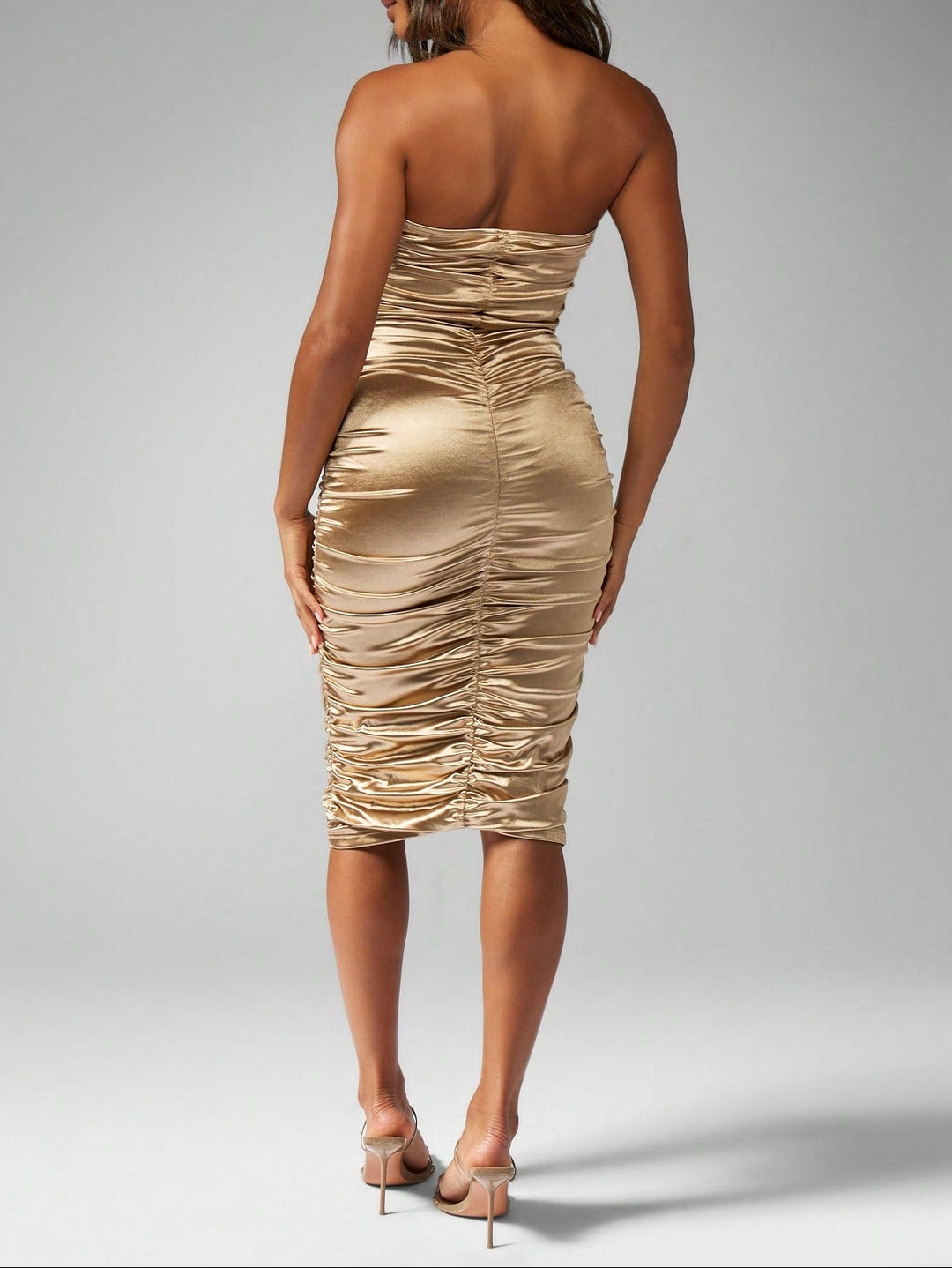 Rochie midi Missguided by Shein, auriu