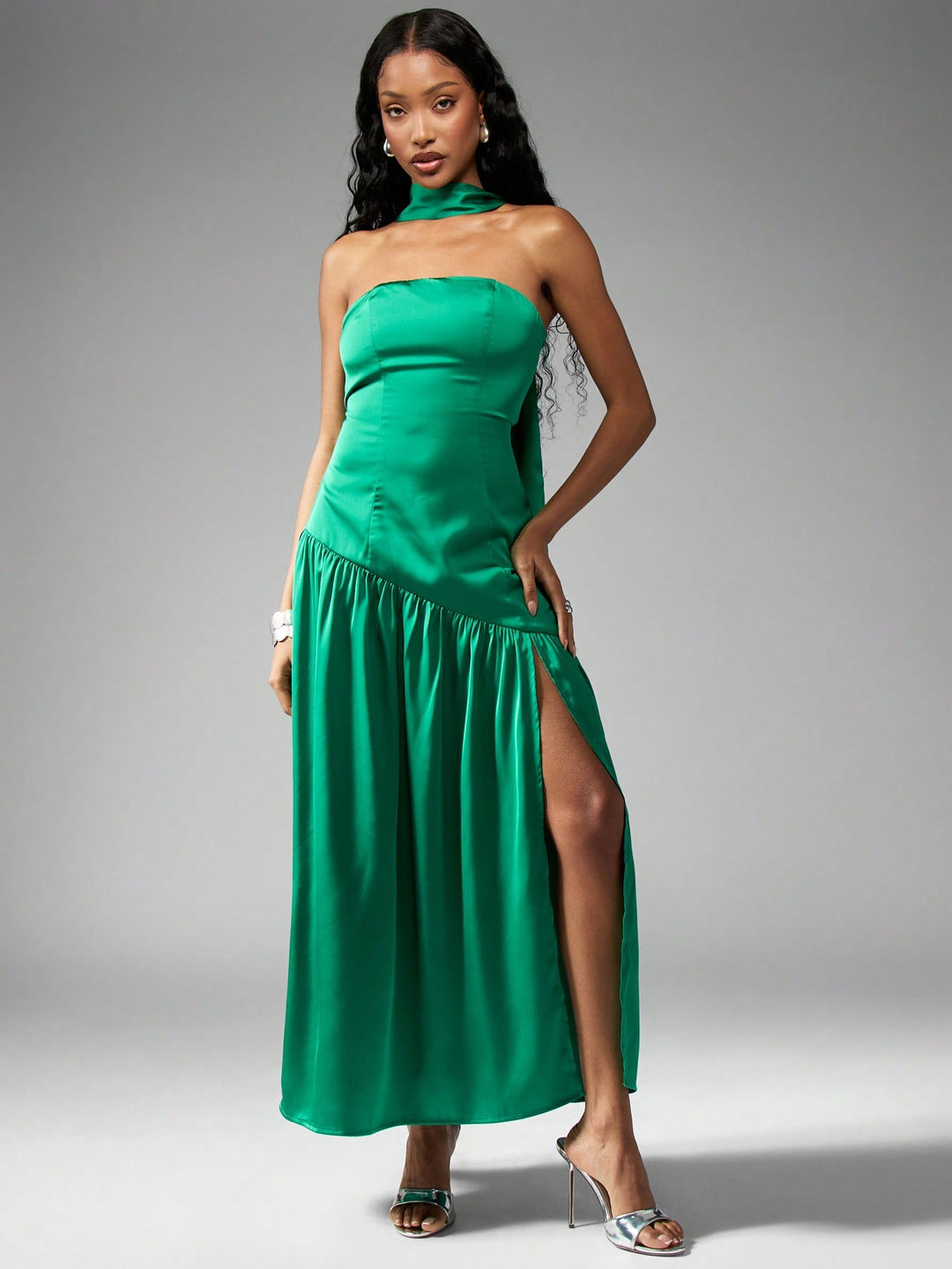 Rochie maxi SHEIN, verde
