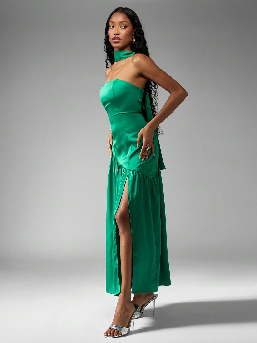 Rochie maxi SHEIN, verde