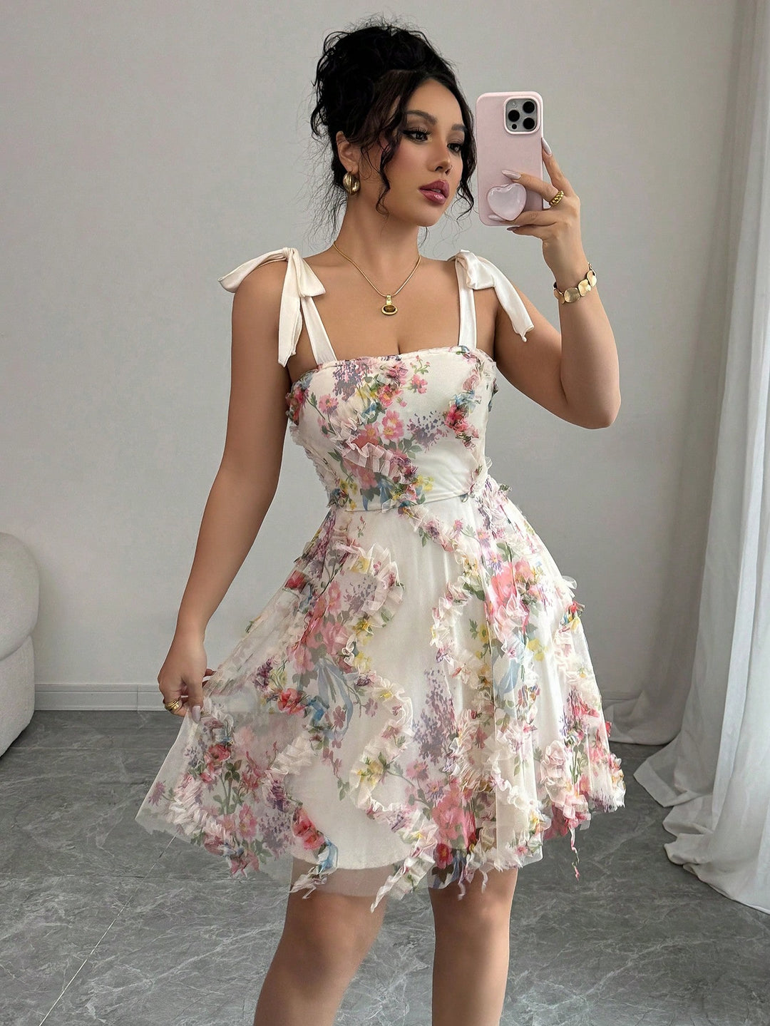 Rochie scurtă SHEIN, bej