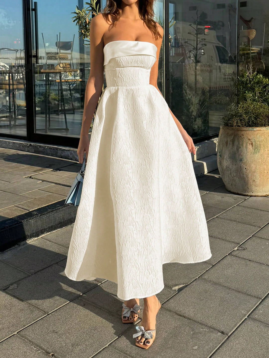 Rochie midi SHEIN, bej