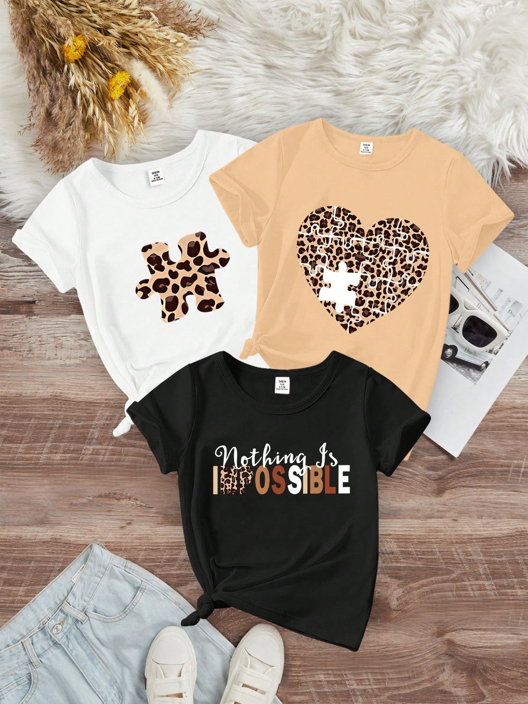 Set de tricouri SHEIN, mix culori
