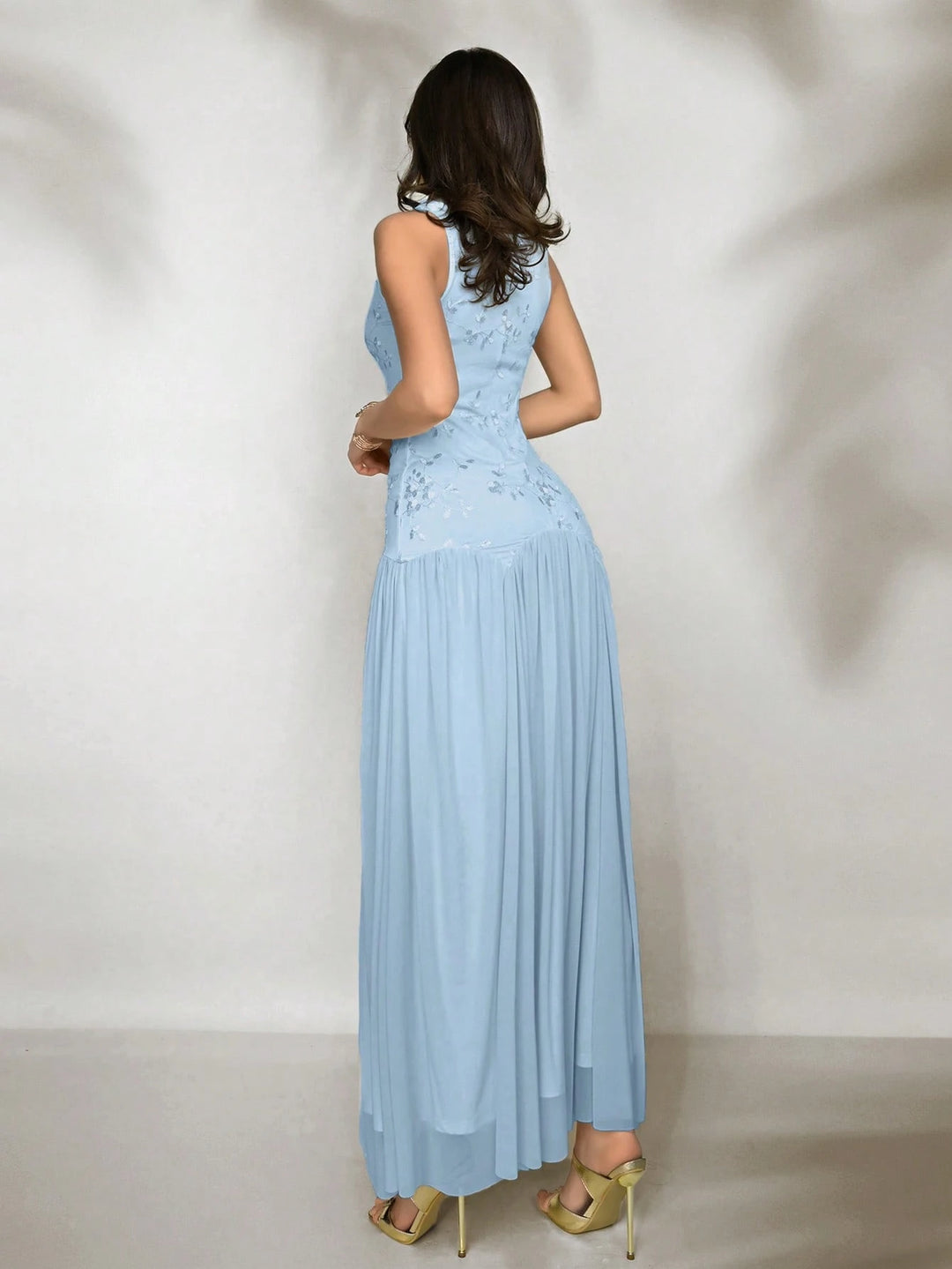Shein maxi ruha, kék