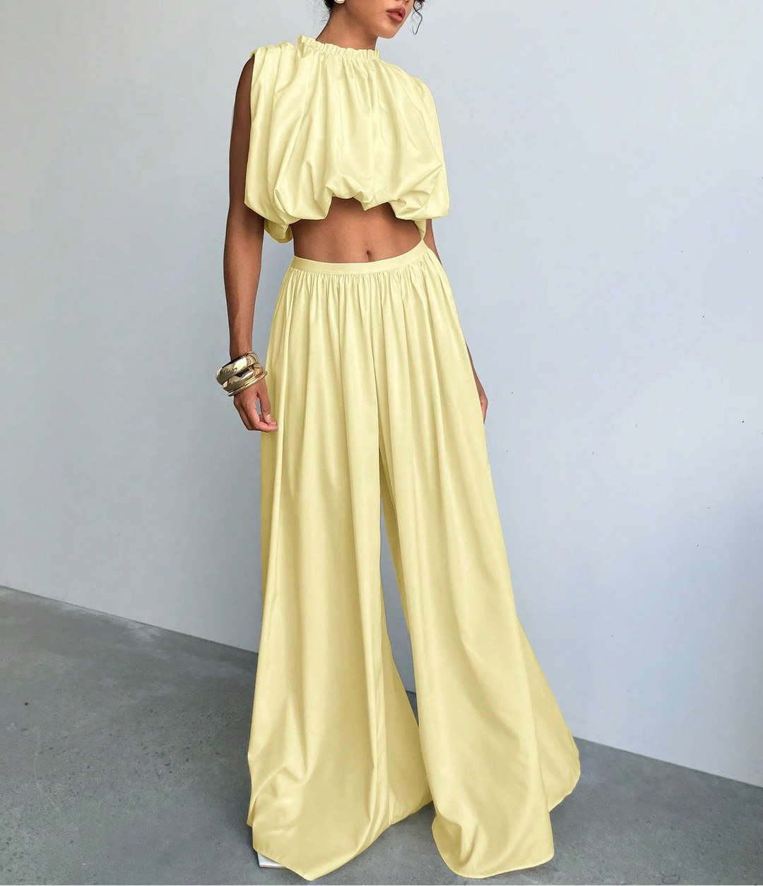 Pantaloni SHEIN, galben