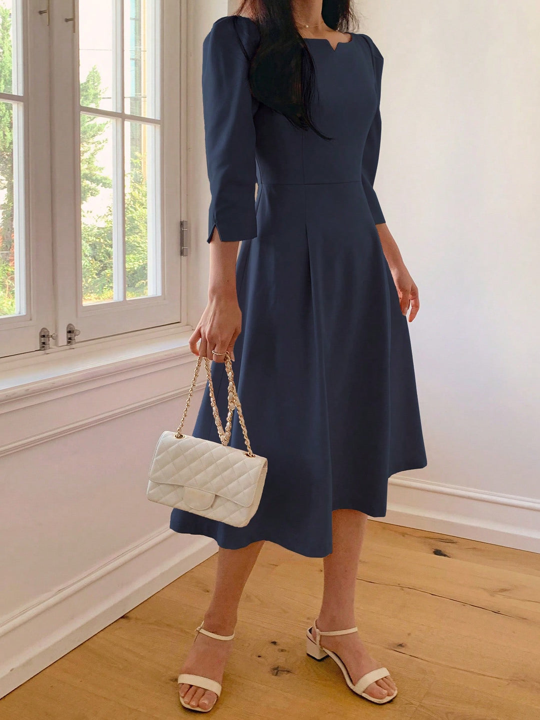 Rochie midi SHEIN, albastru
