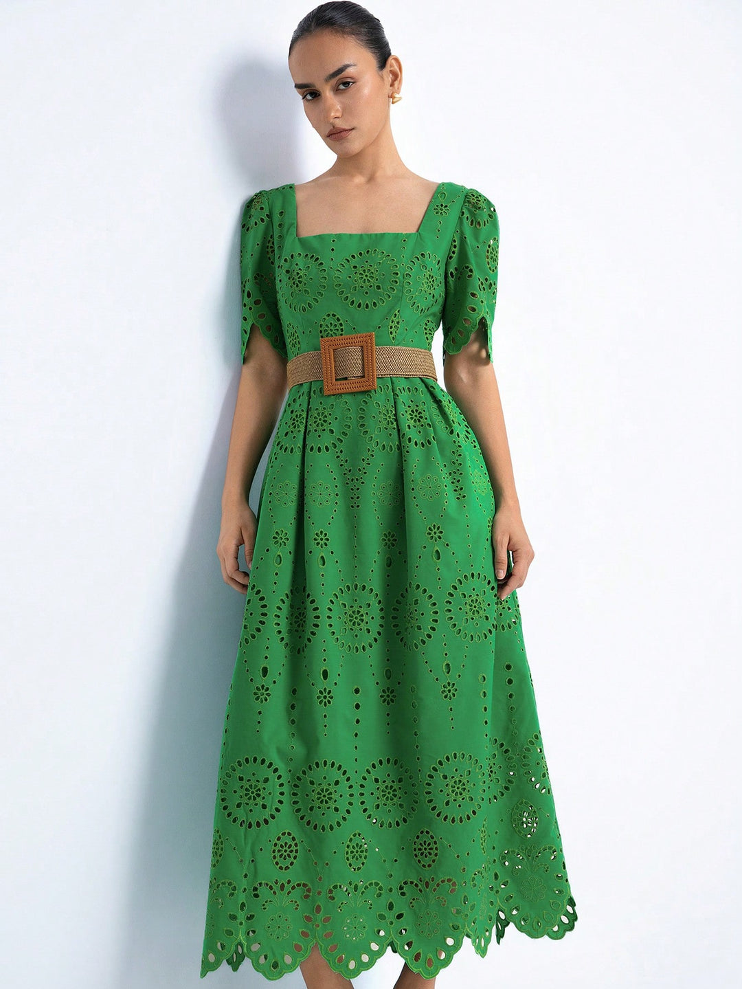 Rochie midi SHEIN, verde