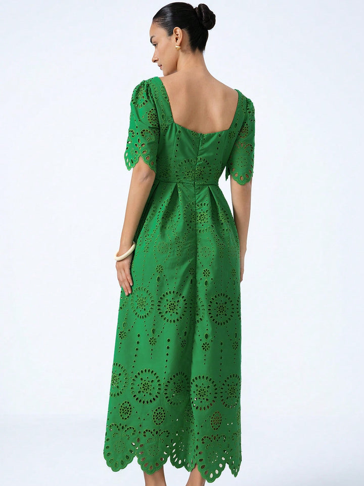 Rochie midi SHEIN, verde