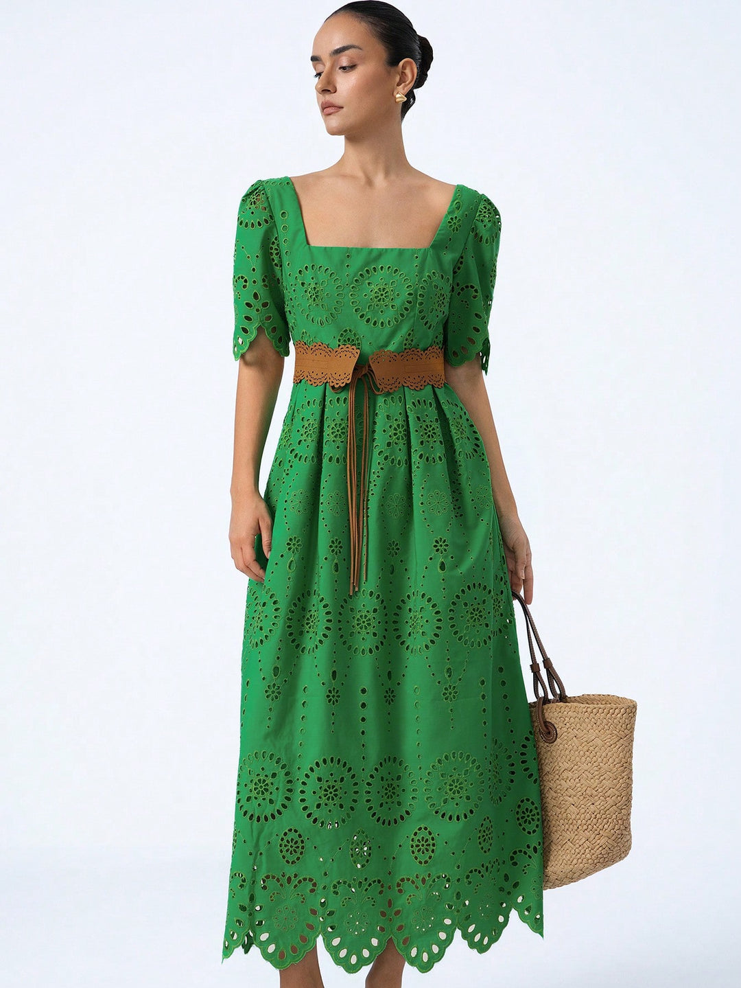 Rochie midi SHEIN, verde