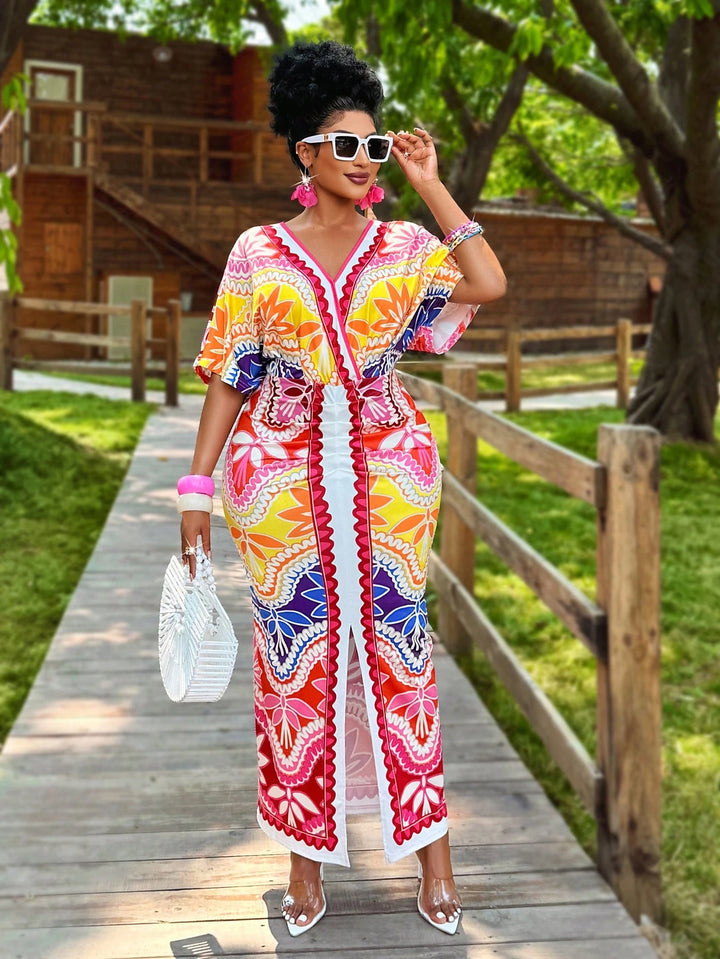 Rochie maxi SHEIN, mix culori