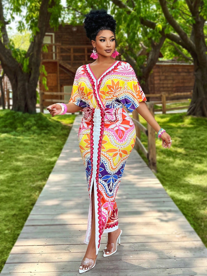 Rochie maxi SHEIN, mix culori