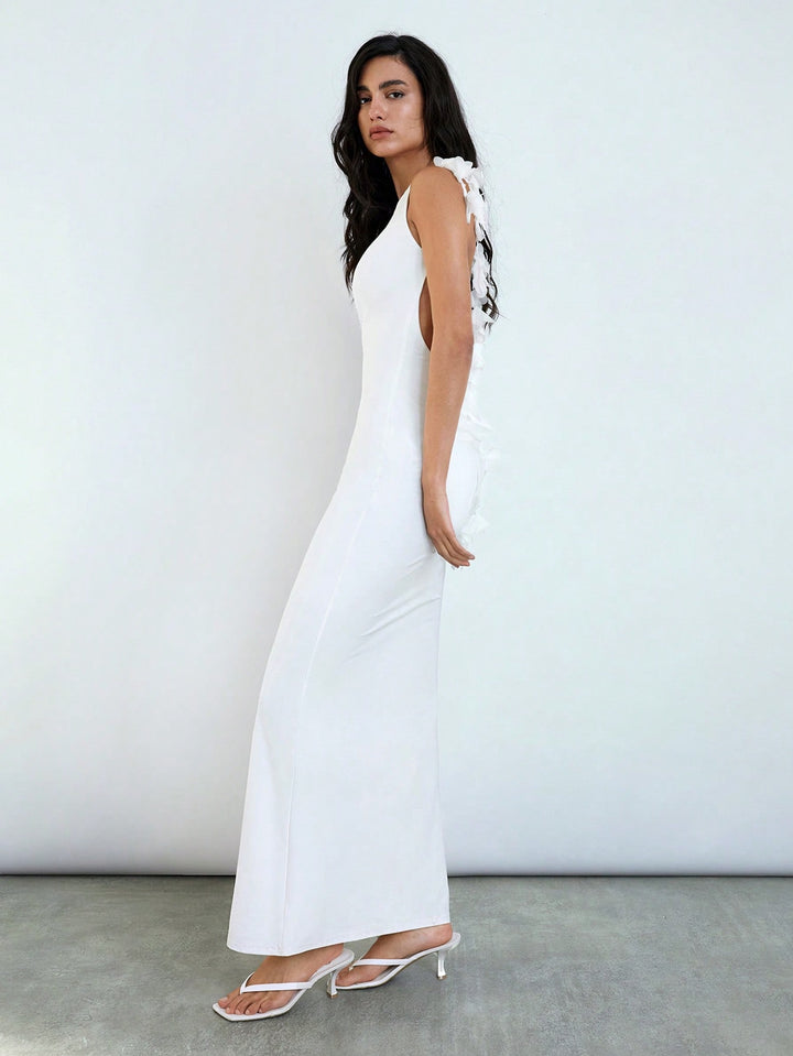 Rochie maxi SHEIN, alb