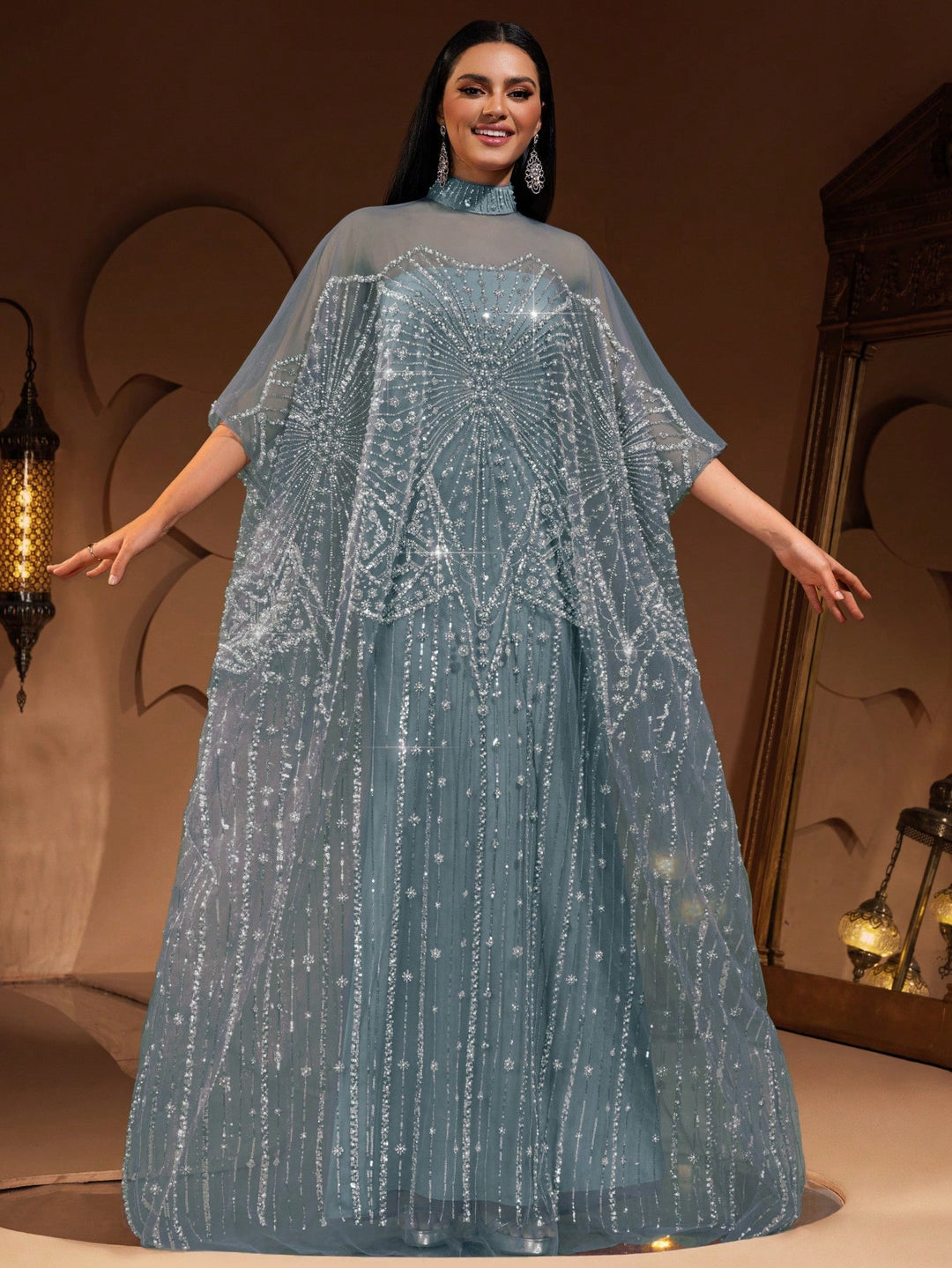 Rochie de ocazie SHEIN, albastru
