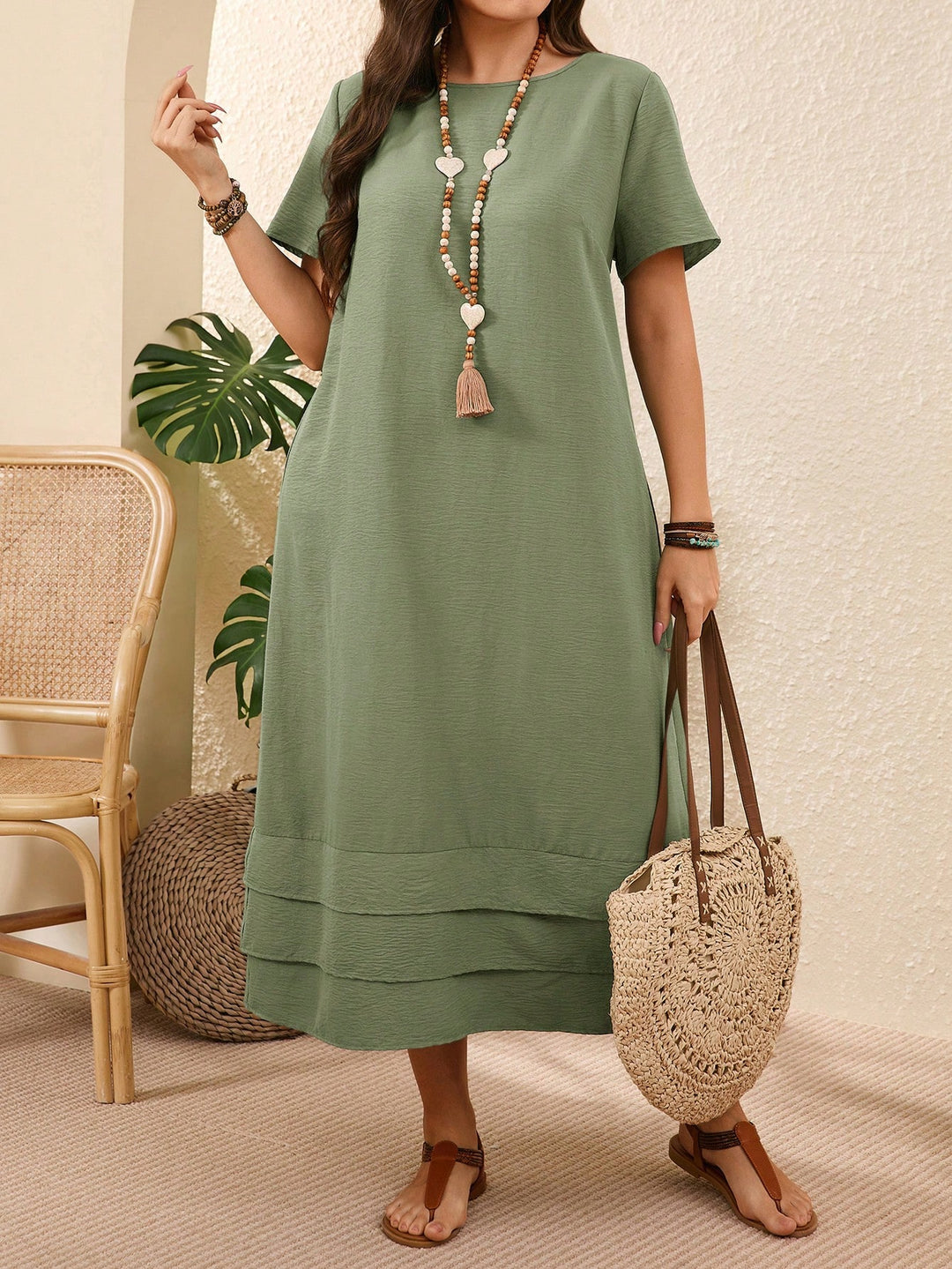 Rochie maxi SHEIN, turcoaz