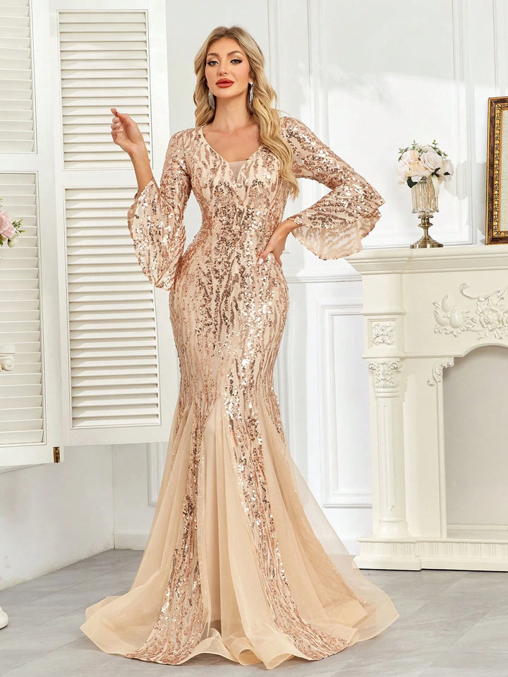 Rochie de ocazie SHEIN, crem