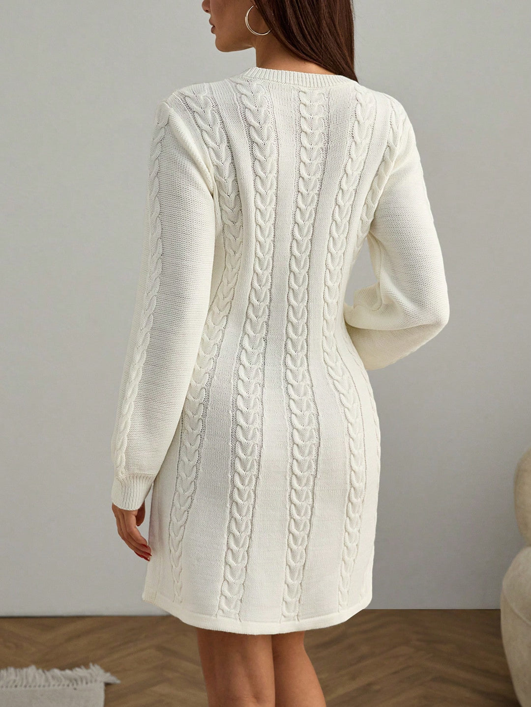 Rochie mini SHEIN, crem
