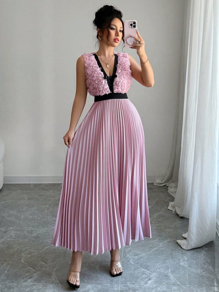 Rochie maxi SHEIN, roz