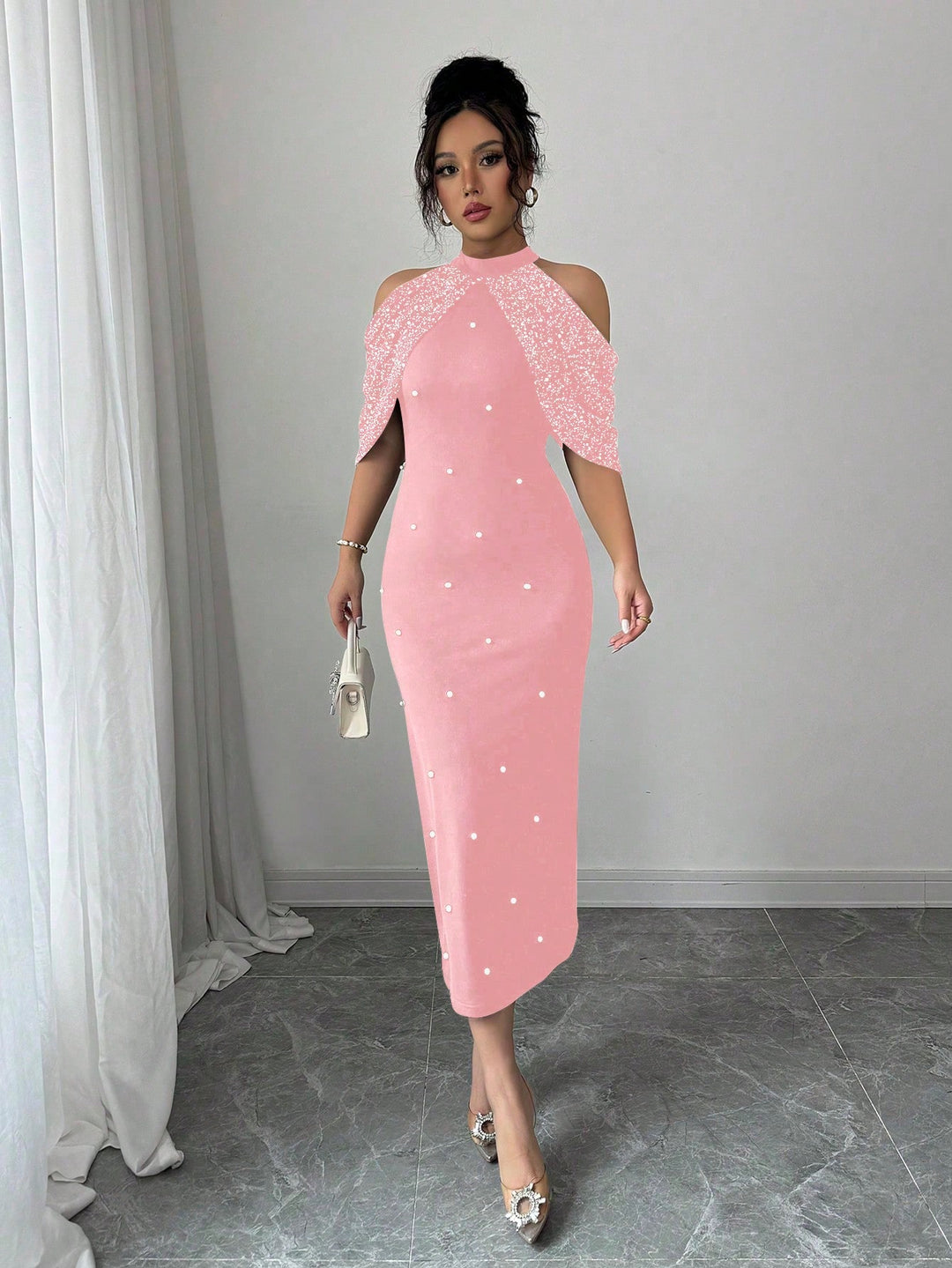 Rochie maxi SHEIN, roz