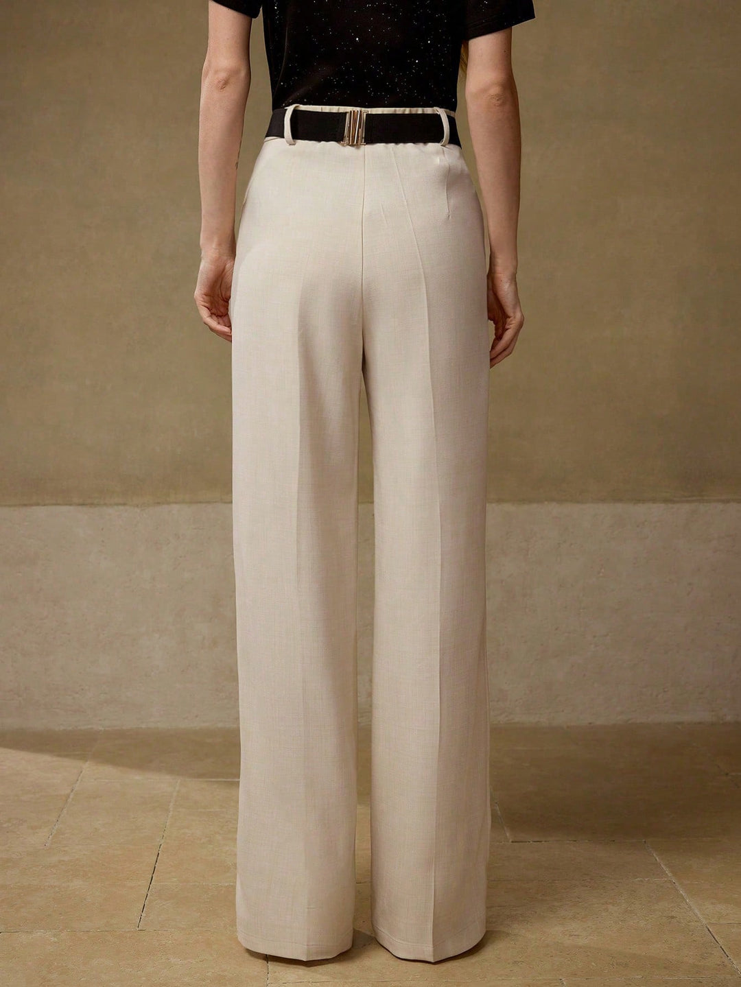 Pantaloni SHEIN, crem