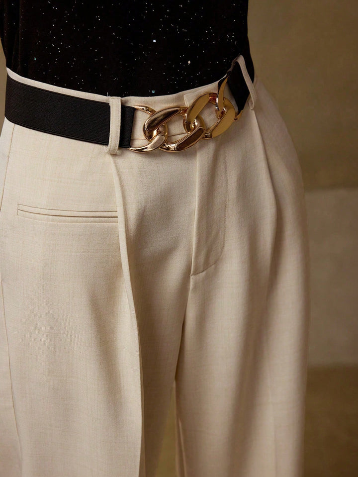 Pantaloni SHEIN, crem