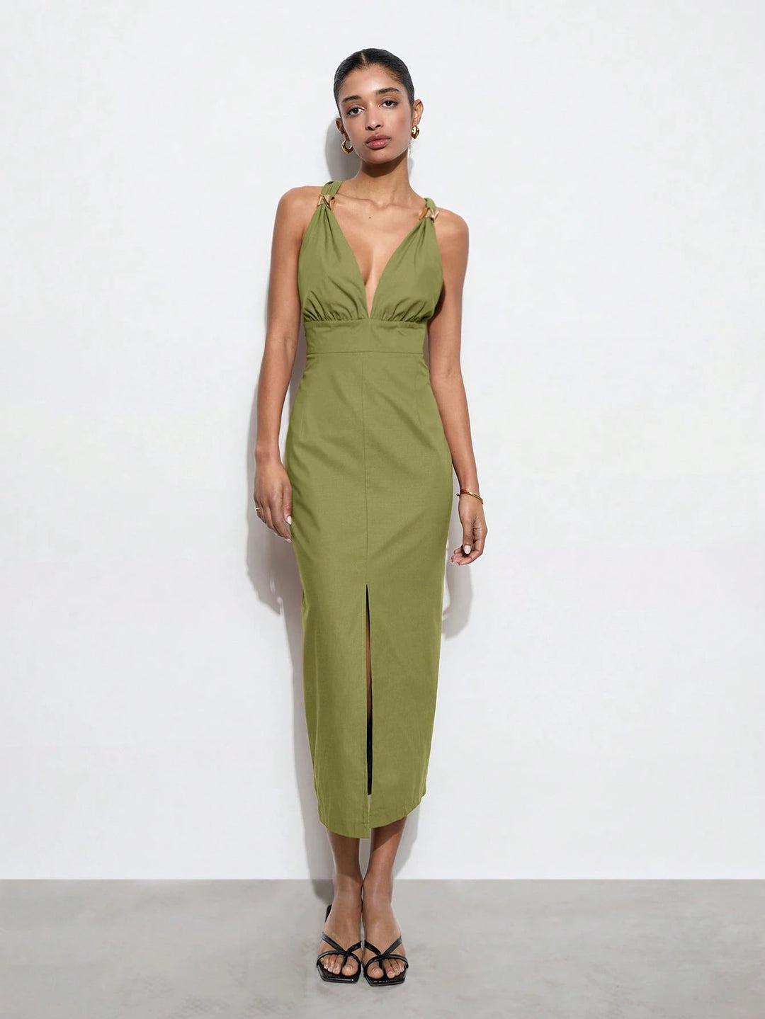 Rochie maxi SHEIN, verde