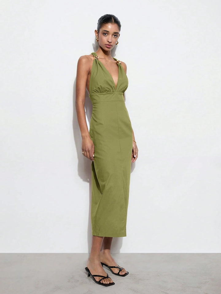 Rochie maxi SHEIN, verde
