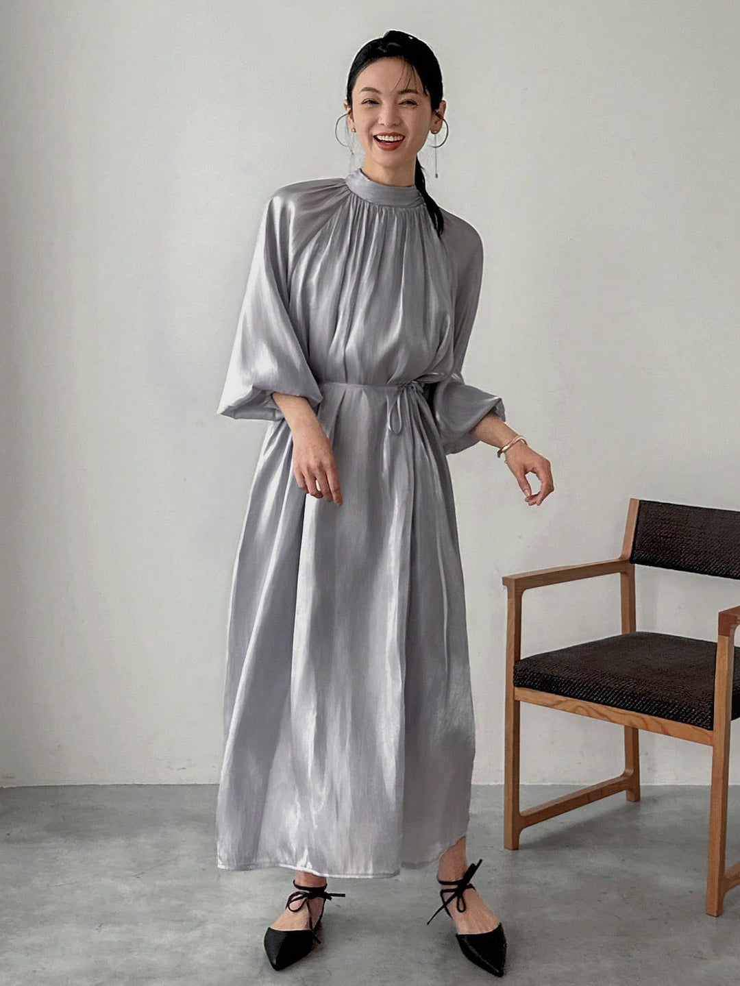 Rochie maxi SHEIN, gri