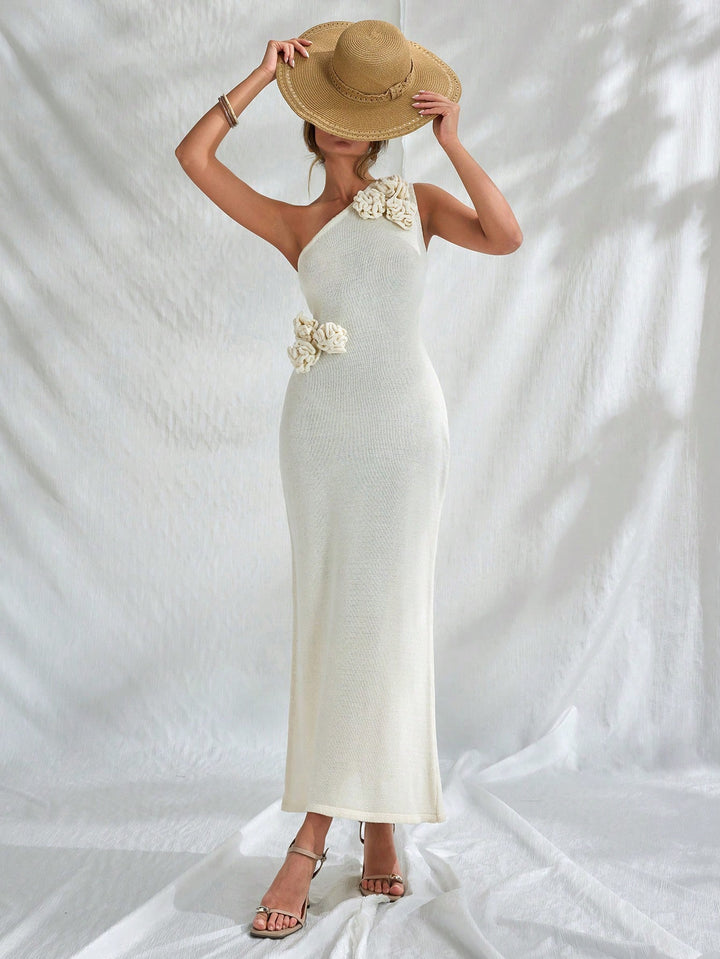 Rochie maxi Shein, crem