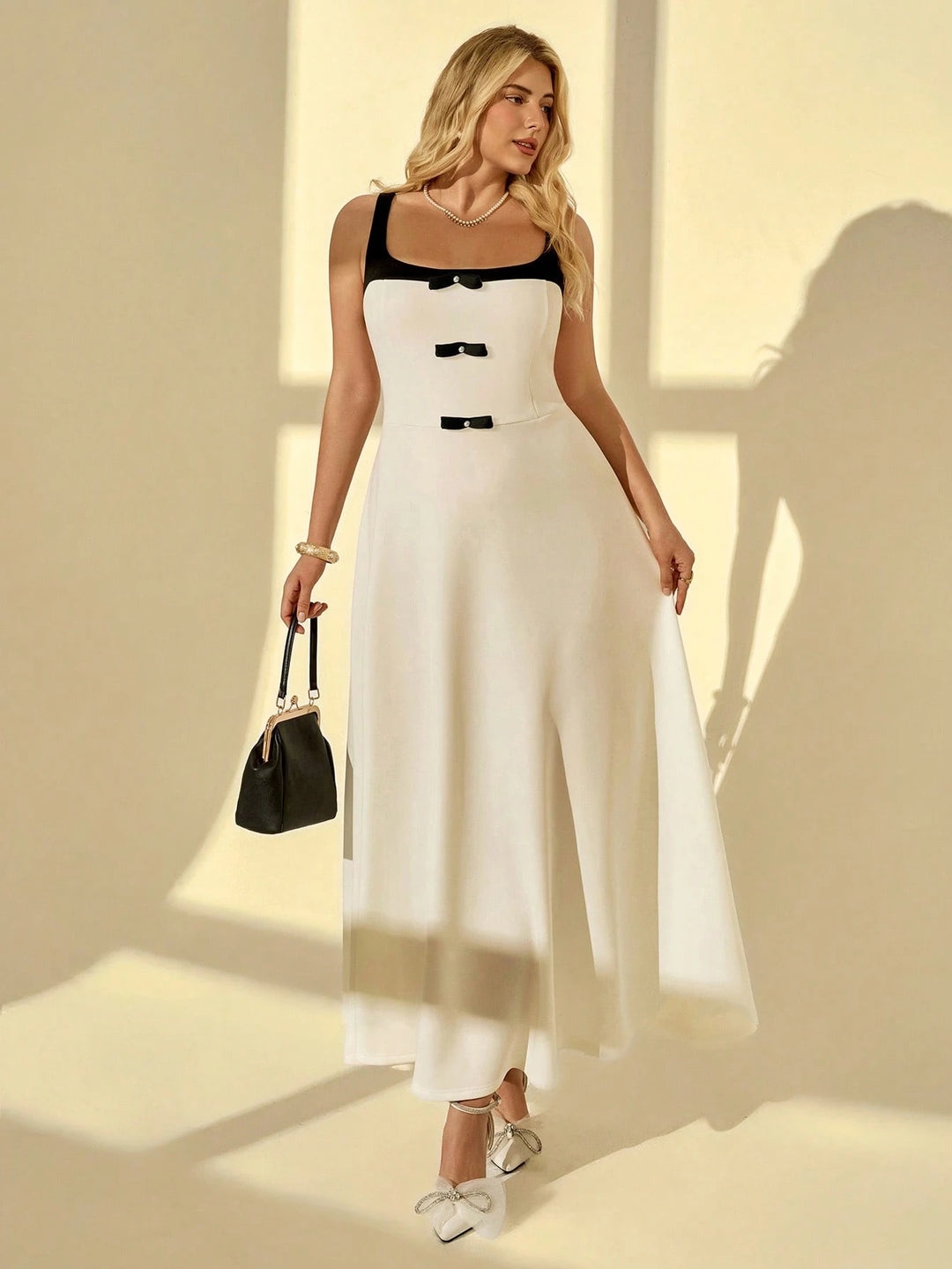 Rochie maxi SHEIN, alb