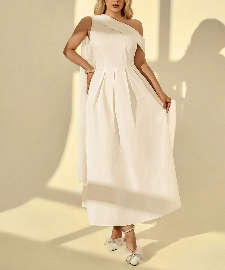Rochie maxi SHEIN, crem