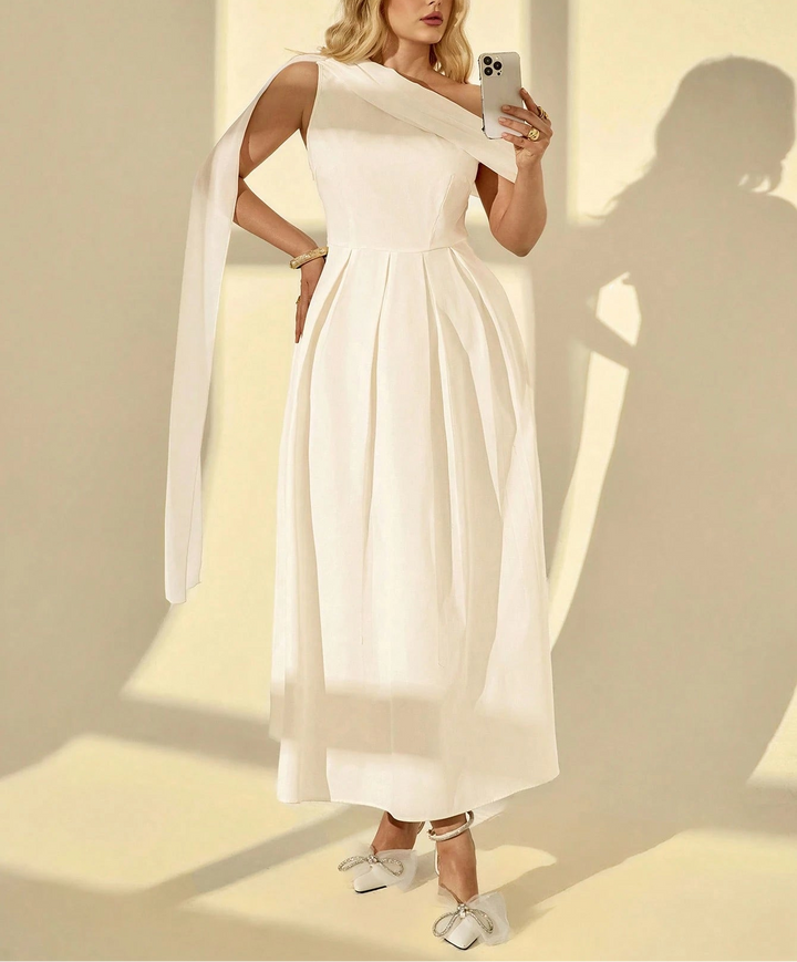 Rochie maxi SHEIN, crem