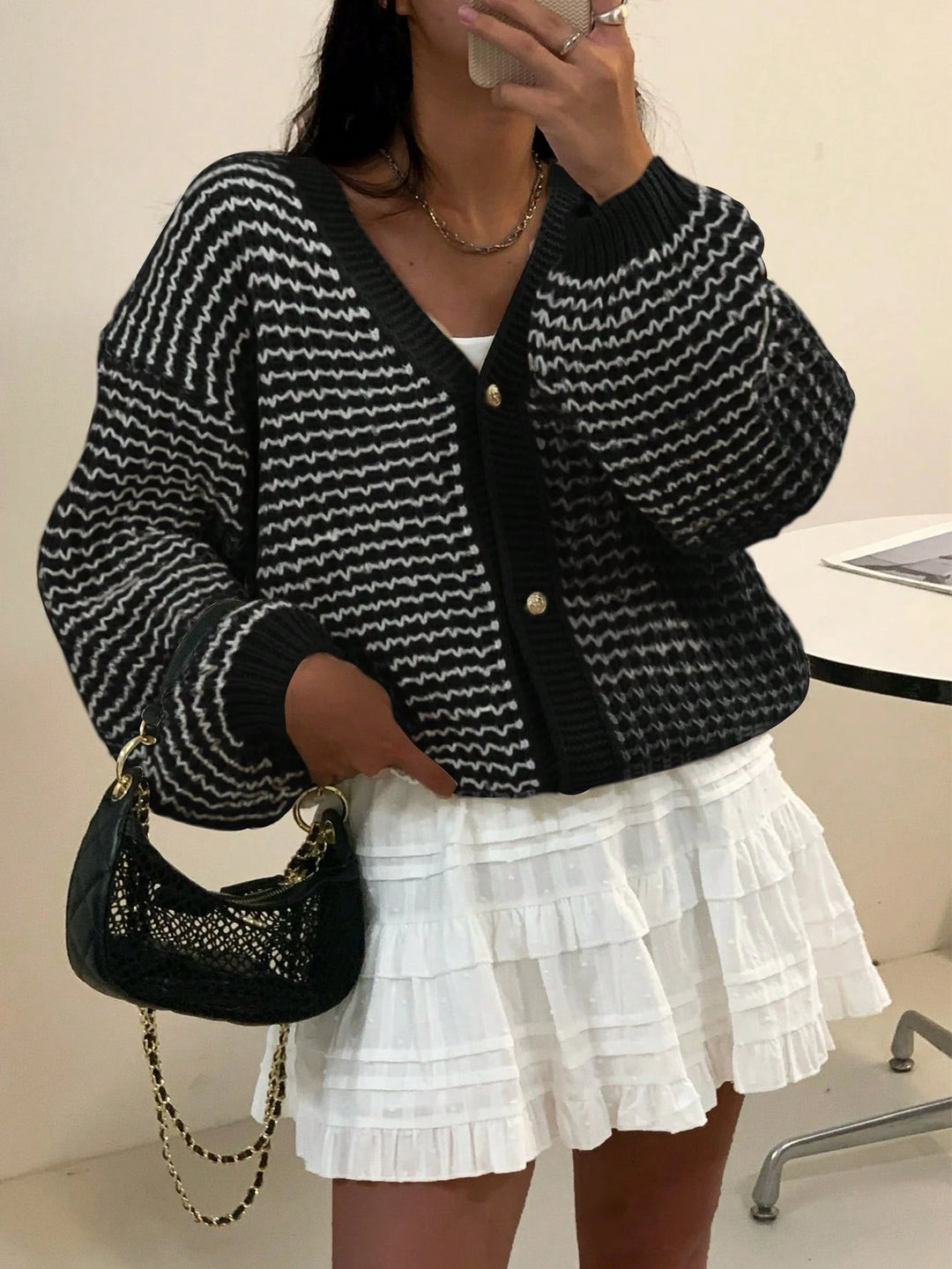 Cardigan SHEIN, negru
