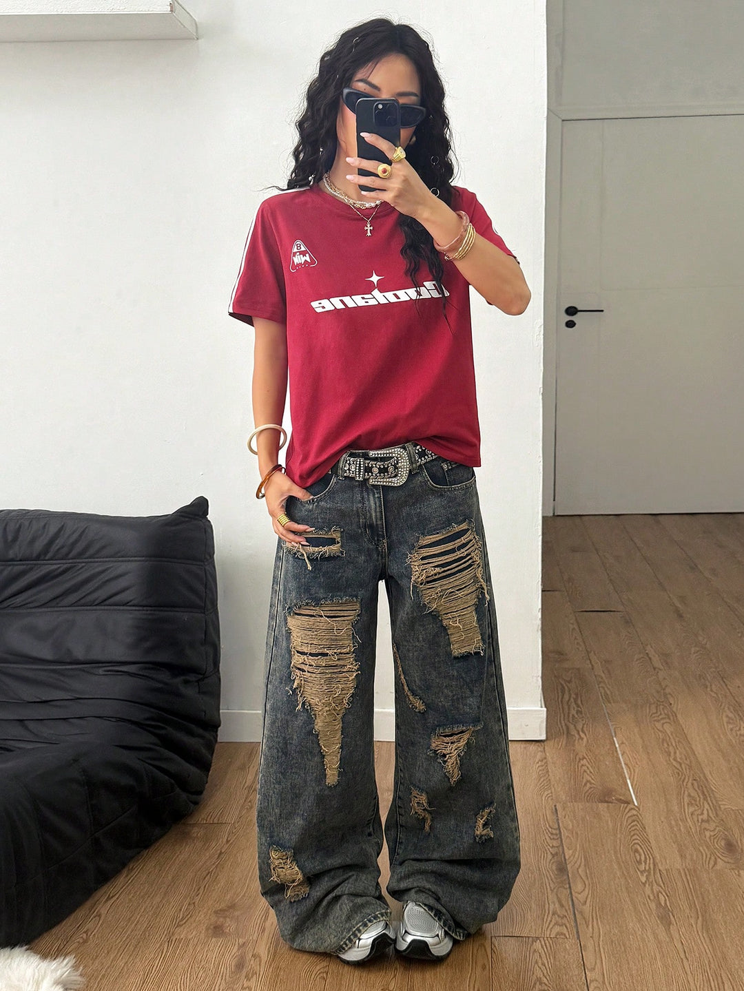 Tricou SHEIN, vișiniu