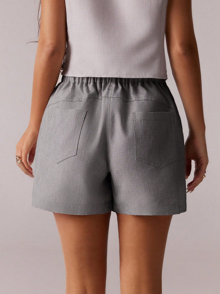 Pantaloni scurți SHEIN, vișiniu