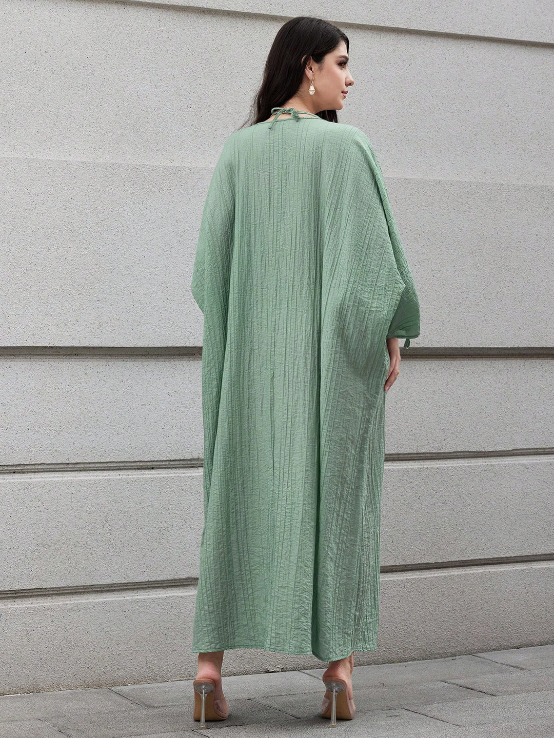 Set caftan și jalabiya SHEIN, verde