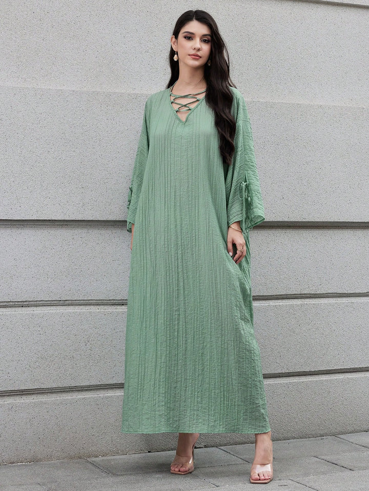 Set caftan și jalabiya SHEIN, verde