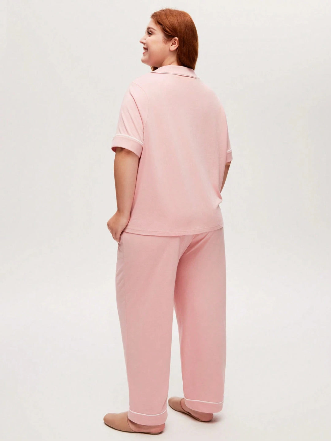Compleu pijamale Luvlettte by Shein, roz