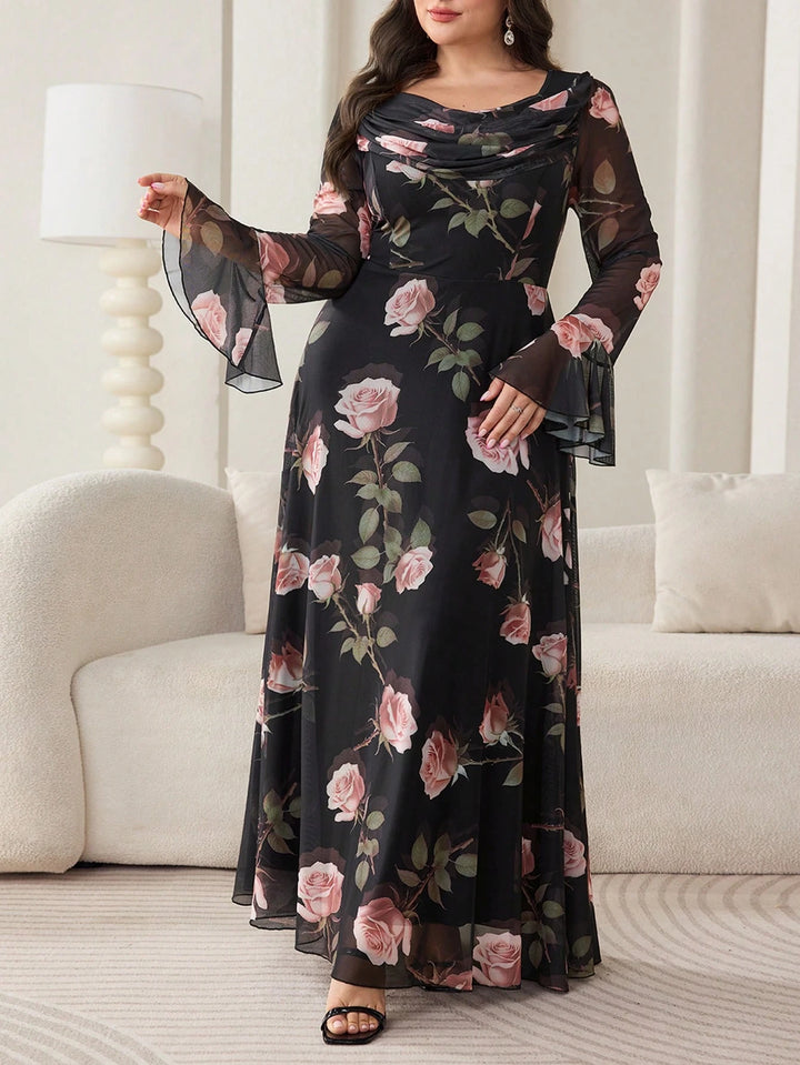 Rochie maxi SHEIN, mix culori
