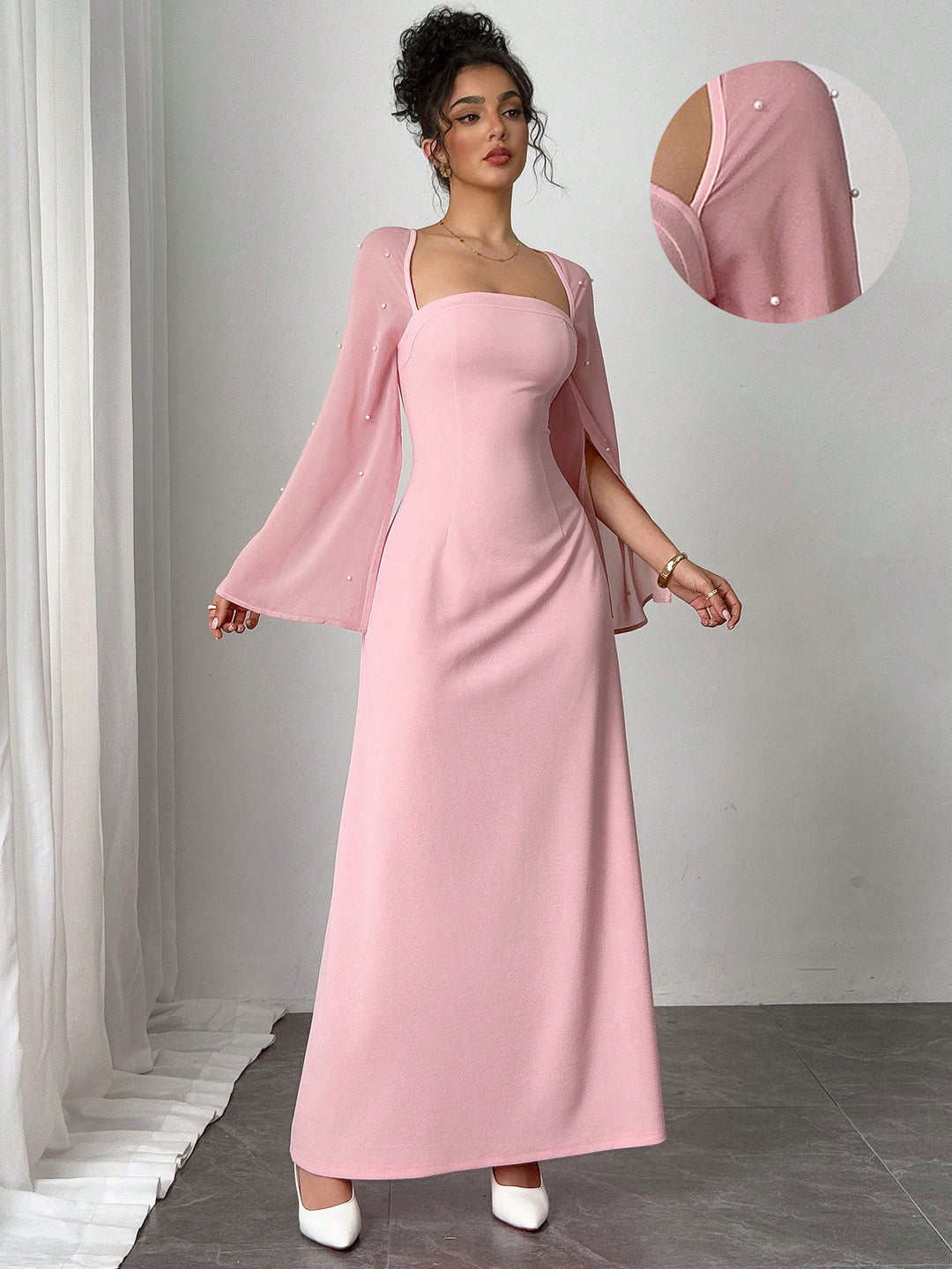 Rochie maxi SHEIN, roz