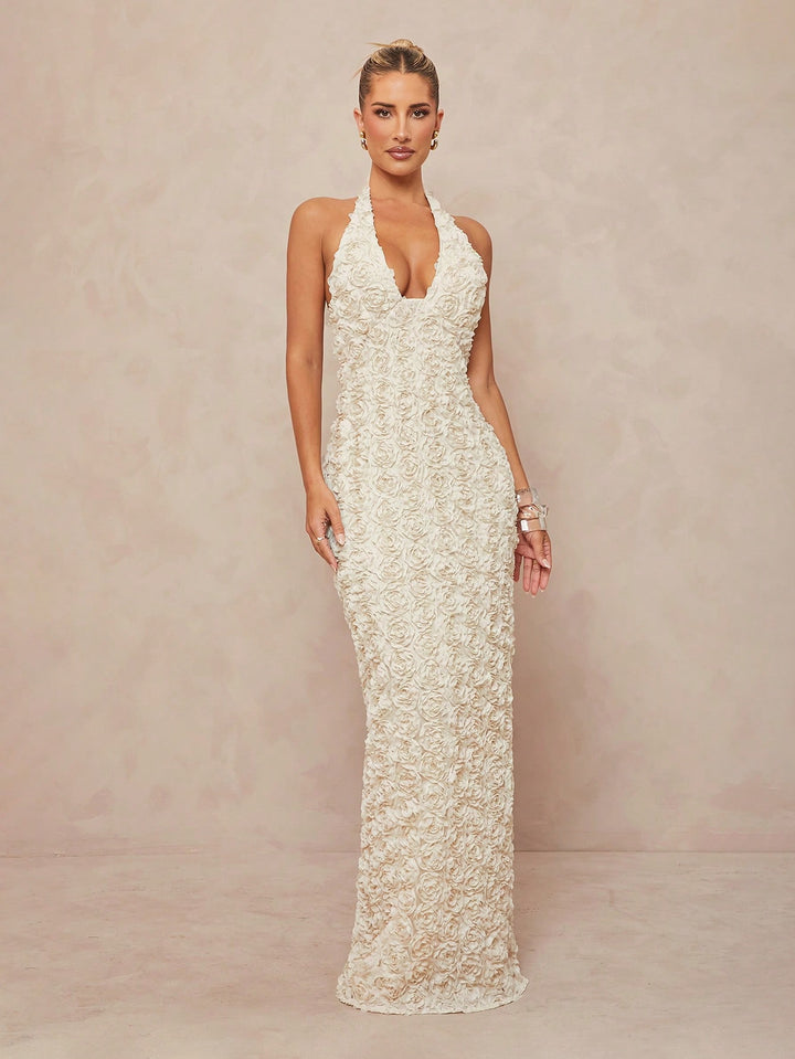 Rochie maxi SHEIN, bej