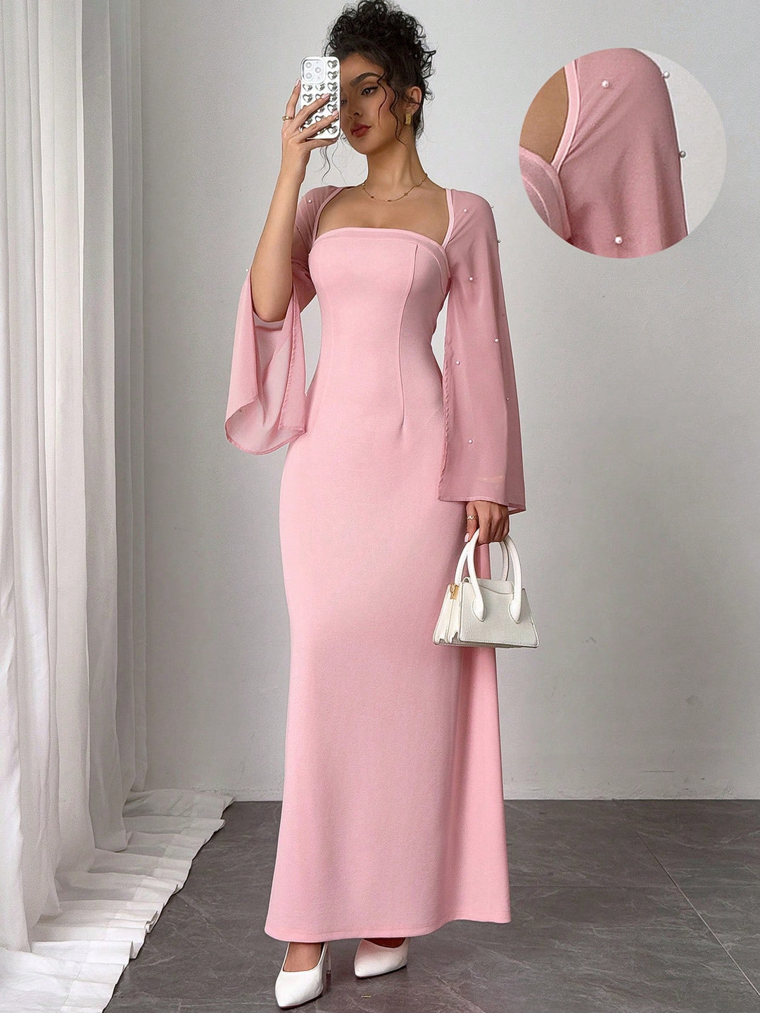 Rochie de ocazie SHEIN, roz