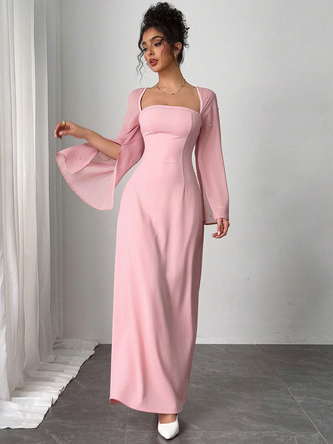 Rochie maxi SHEIN, roz