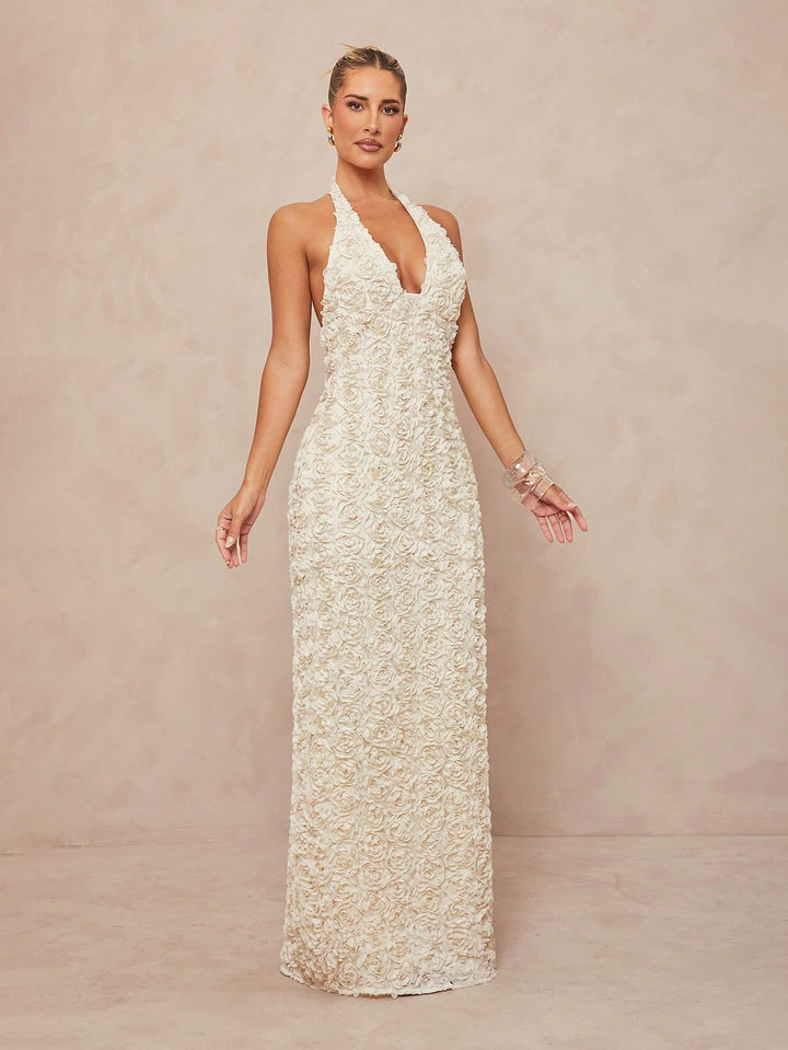 Rochie maxi SHEIN, bej