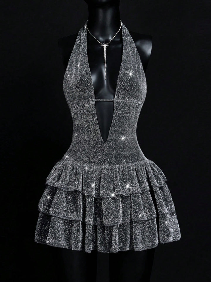 Rochie mini SHEIN, argintiu