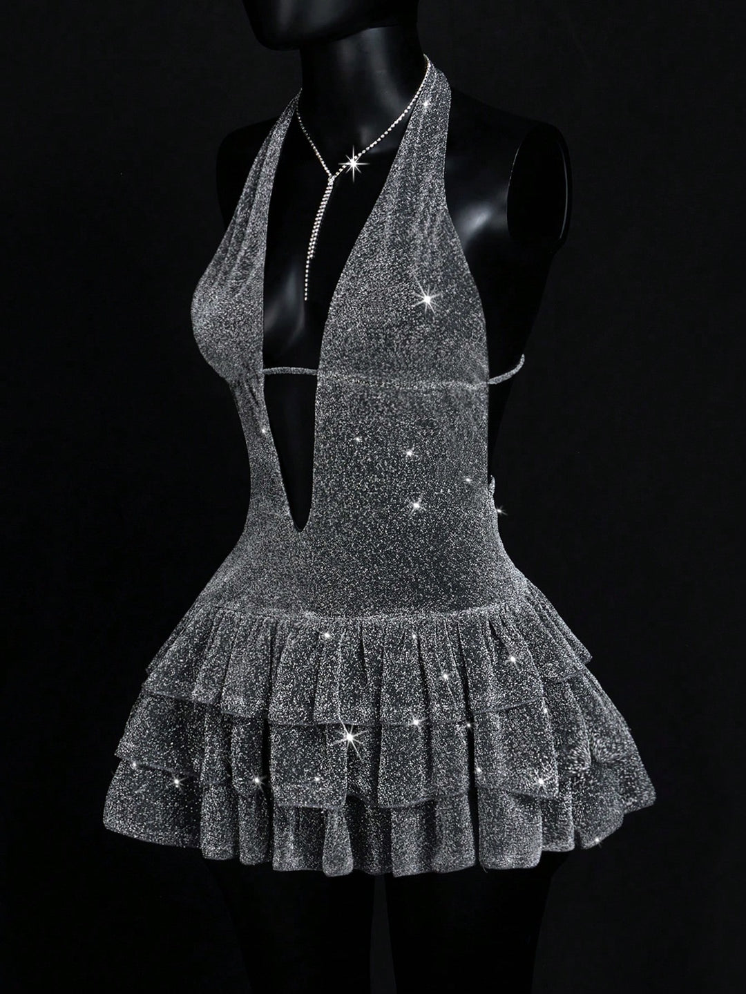 Rochie mini SHEIN, argintiu